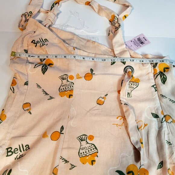 Wild Fable Bella Vista Lemon Print One-Shoulder Dress Size L Rayon & Linen Blend - Picture 7 of 10